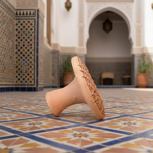 Moroccan M'hekka Terracotta Clay Pumice Stone