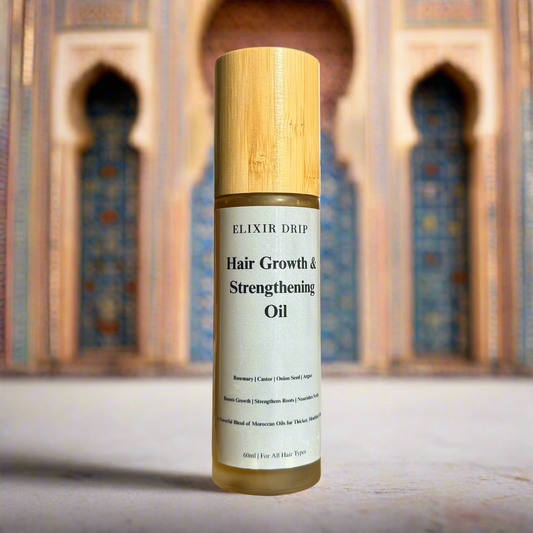 All Natural Moroccan Hair Growth Oil – 60ml | Strengthens Roots, Boosts Hair Growth, Nourishes Scalp, and Reduces Hair Fall